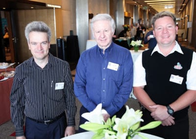 Eric Parker with Battery Clinic Chris van der Merwe and Steve Huysamen